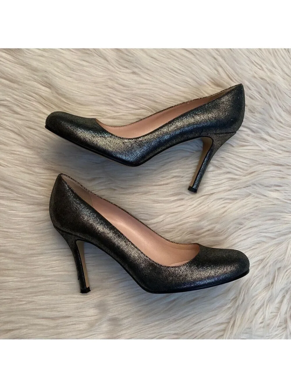 Kate Spade Silver Gray Glitter Pumps, Size 7